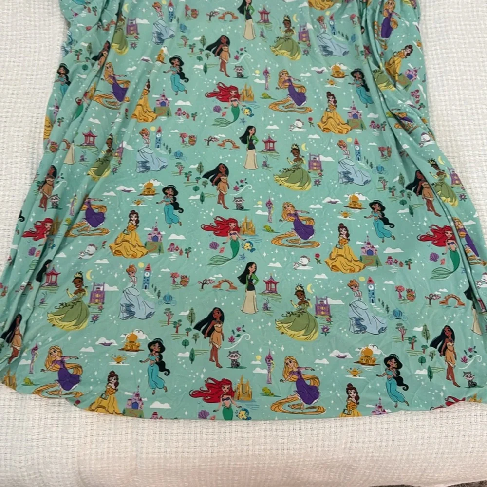 Little Sleepies Mint Disney Princess Print crib sheet